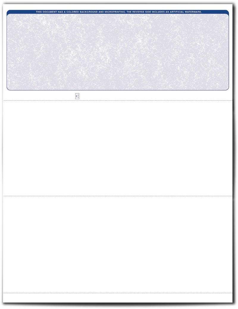 VersaCheck Secure Checks - 250 Blank Business Voucher Checks - Blue Classic - 250 Sheets Form #1000 - Check on Top - Image 2